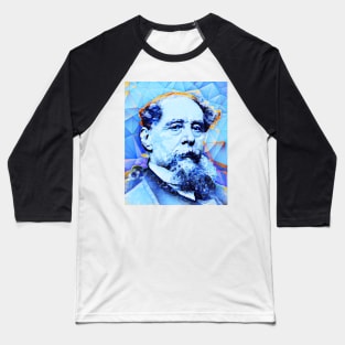 Charles Dickens  Portrait | charlles dickens artwork | Charles Dickens Painting 10 Baseball T-Shirt